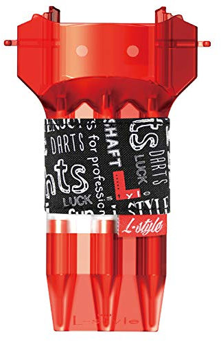 LSTYLE Dart-Etui: Krystal One Hartplastik-Dart-Set Halter für Soft-Dartpfeile und Stahlspitzen, Rot mit Jacke und transparentem Gelenk