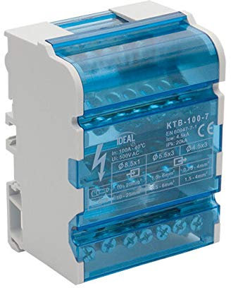 MORSETTIERA TETRAPOLARE DA QUADRO 100A 7 FORI - MATERIALE ELETTRICO
