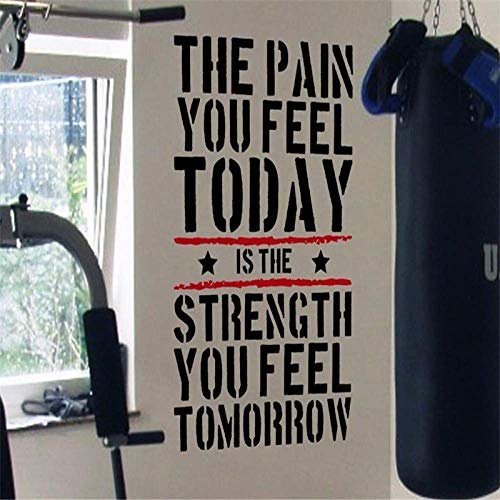 Der Schmerz, Den Du Heute Fühlst. Home Gym Motivation Wandtattoo Zitat Fitness Krafttraining Wandaufkleber Wandkunst Für Kinder Rooms41X73Cm