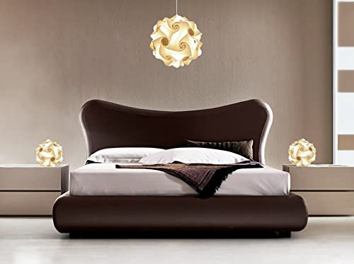 Schlafzimmer-Beleuchtung, modernes Design, Kugel-Lampe, 35 cm + 2 Nachtti 23 cm, Atmosphäre Beleuchtung für Schlafzimmer, montiert mit LED-Licht