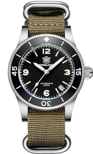 FiftyFathoms Herren-Taucheruhr aus Edelstahl, 300 m wasserdicht, NH35 Mov't Saphir-Kristall-Armbanduhr