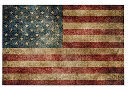 Mnsruu Amerikanische Flagge Vintage Puzzle Freizeit Kreative Spiele 1000 Teile für Erwachsene Kinder Geschenk