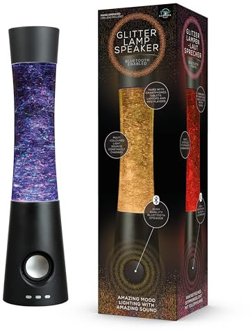 Funtime Gifts Glitter Lamp Bluetooth Speaker – Light Up Your Space with Sound & Sparkle!