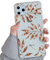 Tybiky Für iPhone 11 Pro Max Hülle Glitzer Marmor Blätter HandyHülle Transparent Gel TPU Silikon Schutzhülle Getrocknete Blume Ultradünn Bumper Case Cover Schale für iPhone 11 Pro Max,Golden Leaf