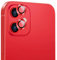 Bewahly Verre Trempé Caméra Arrière Protecteur Compatible avec iPhone 12/12 Mini, Ultra Claire Protecteur d'objectif Cadre en métal Vitre Film Protection Écran pour iPhone 12/12 Mini (Rouge)