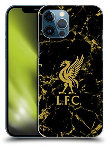 Head Case Designs Officially Licensed Liverpool Football Club Black & Gold Marble Crest & Liverbird Patterns 1 Hard Back Case Compatible With Apple iPhone 12 Pro Max
