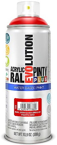 PINTYPLUS Pintura EN Spray Evolution Water-Based 520CC RAL 3020 Rojo TRÁFICO