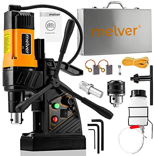 MELVER Fi Perceuse magnétique 40 mm, carotteuse, 1480 W, légère :10 kg