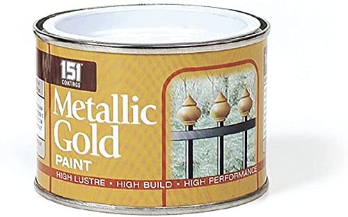 Bargainstore Gold Paint Railings Gates Fences High Lustre Build 180ml Tough Long Lasting Finish