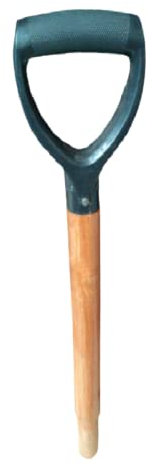 TRTO Spade D Handle Replacement Spare Wooden Wood Shaft Tapered Garden Shovel Fork