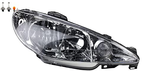 Johns, Scheinwerfer passend für Peugeot 206/CC 09/98- rechts + Leuchtmittel