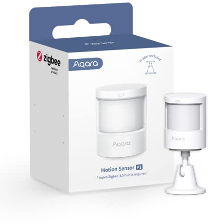 Aqara Sensor de Movimiento P1(Versión Actualizada), Requiere Aqara Hub, Duración de la Batería de 5 Años, Tiempo de Detección Programable, para Sistema de Alerta, Compatible con HomeKit, Alexa, IFTTT