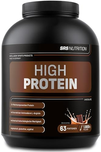 SRS Muscle - High Protein Aquatic XL, 1.900 g, Schoko | 3+1 Mehrkomponentenprotein | optimiert auf biologische Wertigkeit | aspartamfrei | laktosereduziert | deutsche Premiumqualität (Schoko, 1.900 g)
