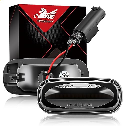 WinPower Turn Signal Light Bulbs Side Marker Lights LED Indicator Repeater Lamp Compatible with Land Rover Discovery2/ Defender/Freelamder 1, etc., 2 Pcs