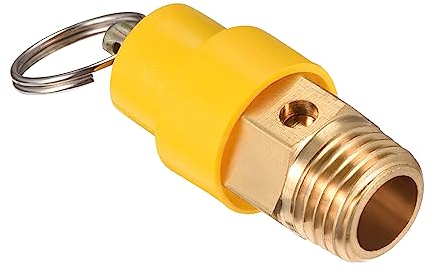 M METERXITY Air Compresseur Vanne - Sécurité Vanne, 1.22Mpa Travail Pression, Appliquer à Petit Volume Pression Réduction Applications (1/4 G Filetage, Jaune)