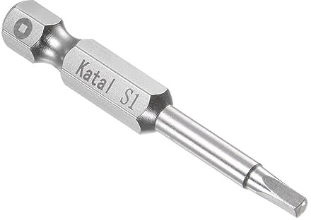 CoCud Magnetic Square Bits, S1 Head 1/4 Hex Shank 2 Length, S2 Steel 5 Point Tamper Proof Screwdriver Bits - (Applications: for Electric Screwdrivers), 1-Piece