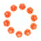 Deolven Würfel D12, 10 Pcs Transparent Orange Polyhedral Dice, 12 Seitige Klar Würfel für DND MTG RPG Dungeons und Dragons Party