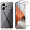 Yanwom Funda para Xiaomi Redmi Note 13 Pro+ 5G Cristal Templado 2 Piezas Protector de Pantalla, Antihuellas, Sin Burbujas, Dureza 9H, Anti-Choque Anti-Amarillo Clara Carcasa Protectora