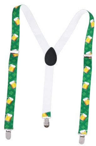 PACKOVE elastische Hosenträger für Männer Grün Hosenträger Bier Hosenträger Y-förmige Hosenträger Shorts Hosenträger elastische Hosenträger zum Anklipsen Straps Elastizität Gurt Riemenclip