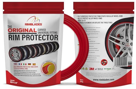 Aroba Rimblades Original ROT NEU 2024 universal FELGENSCHUTZ & STYLING Felgenschutzring Alu Felgen Ringe Felgenrandaufkleber Felgenstyling Felgenhornschutz Rim Protector Ringz