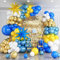 129 Stück Luftballon Girlande Blau und Gelb Weiße mit Folienstern Ballons, Dunkelblau Metallisch Blau und Gold Ballongirlande für Baby Shower Jubiläum Geburtstag Abschluss Hochzeit Party Deko