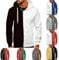 UHouse Hoodie Herren Reißverschluss Kapuzenpullover Oversize Zip Hoody Männer Mode Pullover mit Kapuze Kapuzenjacke mit Taschen Sport Kapuzenshirt Freizeit Sweatshirt Deals of The Day Weiß L