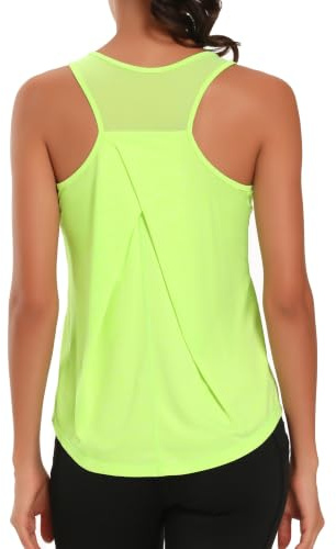 Dawnrole Damen Sport Tank Top Ärmelloses Leichte Fitness Top Yoga Oberteile