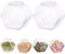 Jar de caramelo Jares de caramelo de plástico con tapas, 2 piezas de 3800 ml de frasco de galletas hexágono transparente, recipiente de galletas de boca ancha, frascos de plástico reutilizables a pru