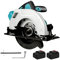 Akku Kreissäge für Makita 18V Batterie, Handkreissäge Brushless mit 2 Batterie 15000mah und Ladegerät, Sägeblattdurchmesser 165 mm, Schnitttiefe 65 mm, für Schneiden Holz (Mit 2 15000mah Akku)