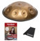 Sela Handpan SE 201 Harmony D Kurd mit Lehrbuch und keedprum Mikrofasertuch