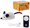 AUklOPVZZ Jouet pour Chat avec Queue, Souris télécommandée, Jouet interactif en Peluche pour Chats, Gris