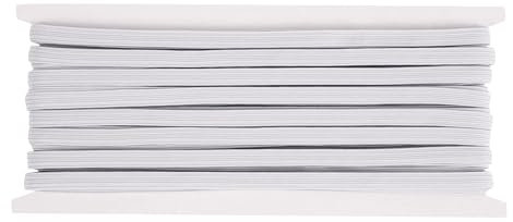 Gummiband Weiß 6mm, 18 Meter Gummibänder zum Nähen Gummilitze Elastisches Band für Hosengummi DIY DIY Handwerk Stoffe zum Nahen (Weiß, 6mm)