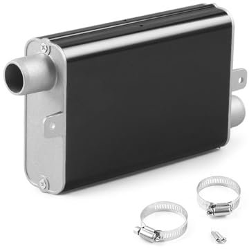 24mm Abgasschlauch Schalldämpfer,schalldämpfer für standheizung,Dieselheizung Abgasrohr Schalldämpfer Standheizung für Auto Auspuffanlagen,Abgasschalldämpfer für Dieselheizung (Schwarz)