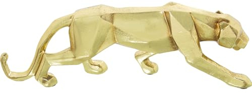 FIGURA RESINA PANTERA DORADA ORIGAMI_44X7X14CM