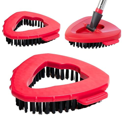 Pack of 2 Scrubber Compatible with Vileda Turbo Spin Easywring, Multifunctional Brush Head, Floor Mop, Scrubbing Brush, Cleaning Brush for Sink, Tiles, Bathrooms