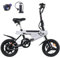 E-RIDES Vélo électrique 250W Pliant avec pneus de 14, Batterie Lithium 36V/6.4Ah, 7 Vitesses, autonomie de 10-15KM, pour la Montagne et la Ville, vélo électrique Tout-Terrain Homme & Femme