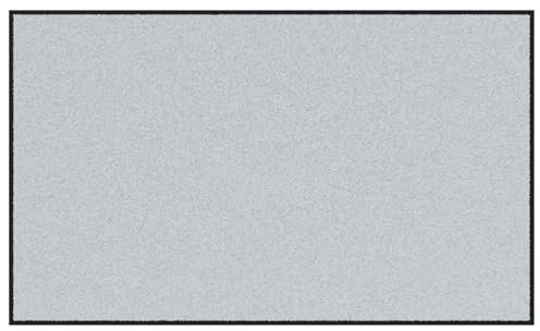 vidaXL Fußmatte Grau und Schwarz 90 x 150 cm Polypropylen und Vinyl, Moderner rechteckiger Rutschfester Fußmatte, schicker Eingangsrahmen, langlebiger Hallenteppich