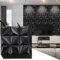 SHUESS Lot de 30 panneaux muraux 3D décoratifs en PVC avec motif diamant pour salon, chambre à coucher, arrière-plan TV, décoration murale d'intérieur (noir)