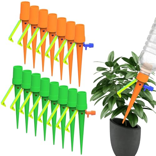 Automatic Watering Set, 15 Stück Bewässerungssystem für Garten, Balkon & Zimmerpflanzen, Pflanzen Bewässerung mit einstellbarer Wassermenge, Ideal für Indoor- und Outdoor-Pflanzen