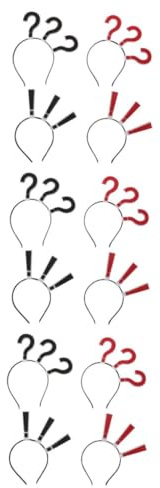 Happyyami 3 Teiliges Fragezeichen Stirnband Kostüm Haarband Fragezeichen Aufkleber Dreifaches Fragezeichen Haarband Lustige Kopfbedeckungen Fragezeichen Haar Accessoires