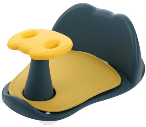 SOPOTUTU Siège Bain Garçon Fille avec Dossier Haut Confortable et Support Antidérapant Siège et Portable pour Garçon Fille Assise Sécurisée pour Né