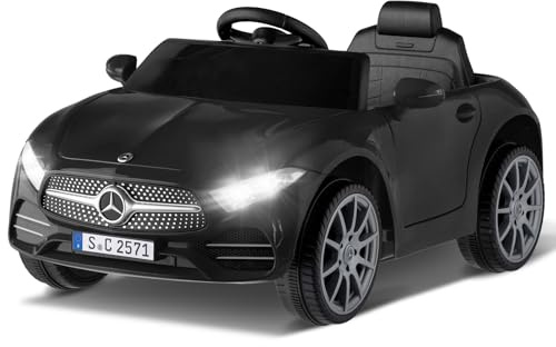 Karl home Licensed Mercedes Benz CLS 350 Electric Car for Kids, 12V Battery Powered Electric Ride on Toy Car with Remote Control, Music, LED Lights, Soft Start, Black