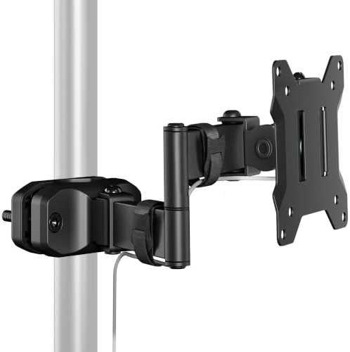 monTEK Long Reach Pole Monitor Arm for 17-32 Screens | Tilt Swivel Rotate,quick-release 75x75 & 100x100mm VESA plate, fits 28–60mm poles ,Supports monitors up to 10kg