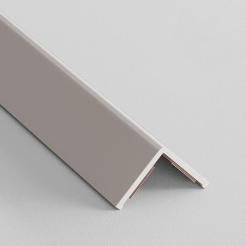 Coayuou Baguette De Finition Carrelage PVC Baguette d'angle Adhesive 100cm* 3 Pièces Bande Murale Decorative pour Bâtiment Et Rénovation Facile À Installer Et Résistante(Style 6,40mm)