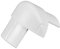 16mm x 8mm White Smooth-Fit Right Angled External Bend Trunking Adapter - Over Top | Loops