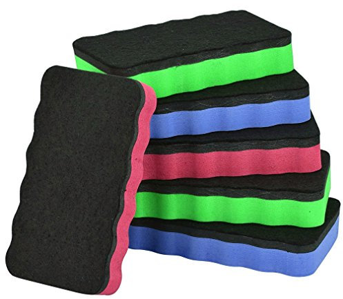 PEIUJIN Whiteboard Schwamm magnetisch [6er Pack], für Whiteboards, Notiztafeln, Flipcharts, Schaukästen, Whiteboard-Wischer