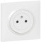 Legrand 600735 Prise de courant 2P+T Surface dooxie one 16A livrée avec plaque carrée blanche et griffes