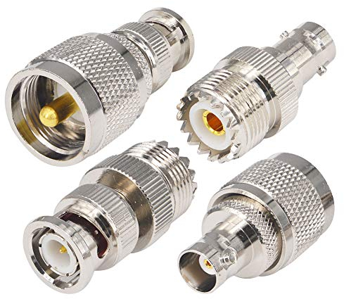 YILIANDUO CB Radio Adapter BNC zu UHF PL259 SO239 Stecker Buchse 4 Typ Antennenadapter Kit für Antenne Ham Walkie Talkie Handheld Two Way Funkantenne