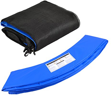 ULTRAPOWER SPORTS 244 366cm 397 Trampolin Sicherheitsnetz Ersatznetz & Randabdeckung - Blau 305cm - 6 Stangen
