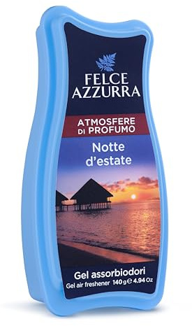 Felce Azzurra - Gel Assorbiodori Notte d'Estate, Profumatore per Ambienti Piccoli, Armadio e Cassetti Assorbi Odori, Deodorante Ambiente dal Profumo Duraturo, Profumatore Ambiente, Profumatori 140gr